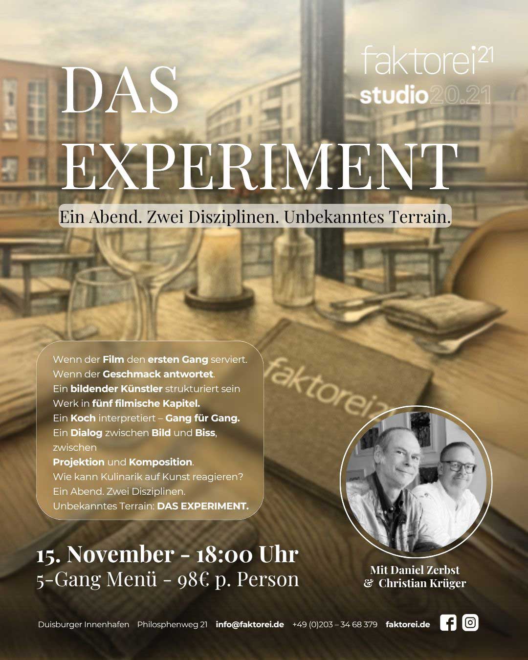 Daniel Zerbst und Christian Krüger - Das Experiment Daniel Zerbst und Christian Krüger - Das Experiment